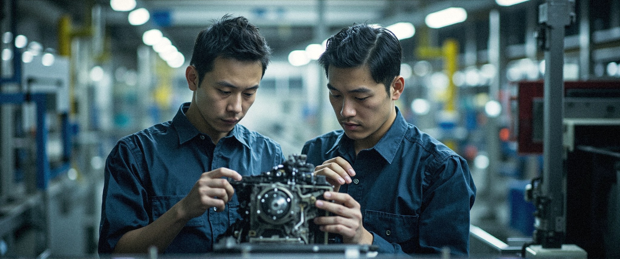 奥立工程师在生产现场